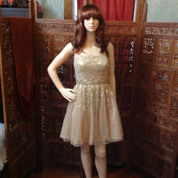 Adrianna Papell sparkly strapless evening dress, 6 - Picture 1 of 8